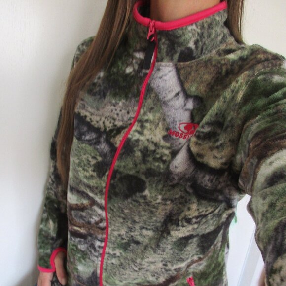 🌸SOLD🌸 MOSSY OAK Jacket Size XL Full Zip Fleece - Picture 3 of 13